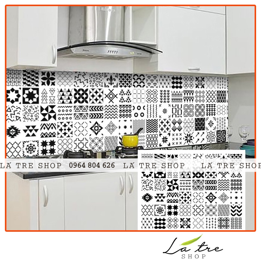 Decal dán kính bếp tường dán nhà tắm decor chịu nhiệt dễ lau chùi đề can loại 1- mẫu 28 0028
