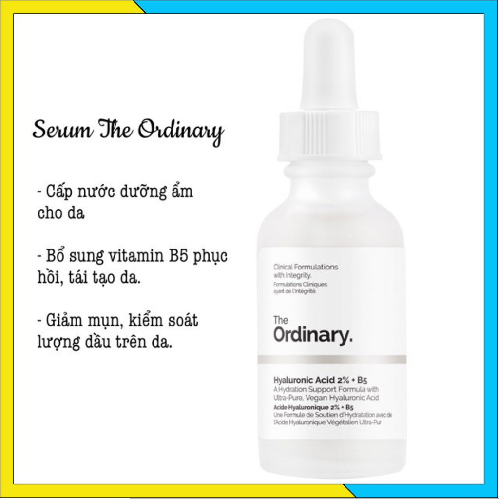 Serum Dưỡng Ẩm Căng Da The Ordinary Hyaluronic Acid 2% +B5