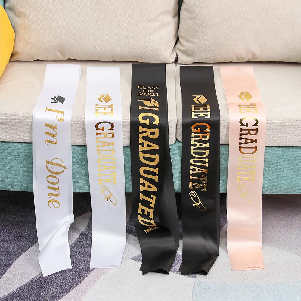 DORAW 2021 Graduation Sash Gift Dance Performance|Glitter Letter Celebration Photo Props