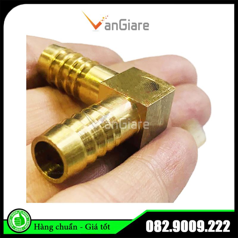 Co đuôi chuột thau, cút nối góc L 90 độ ống 6mm 8mm 10mm 12mm