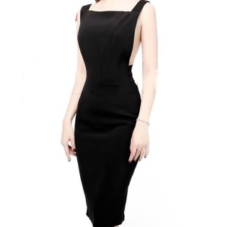 đầm body hở lưng chéo dây