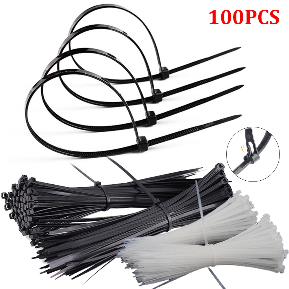 Set 100 Dây Rút Nylon Tự Khóa Có Thể Tái Sử Dụng | BigBuy360 - bigbuy360.vn