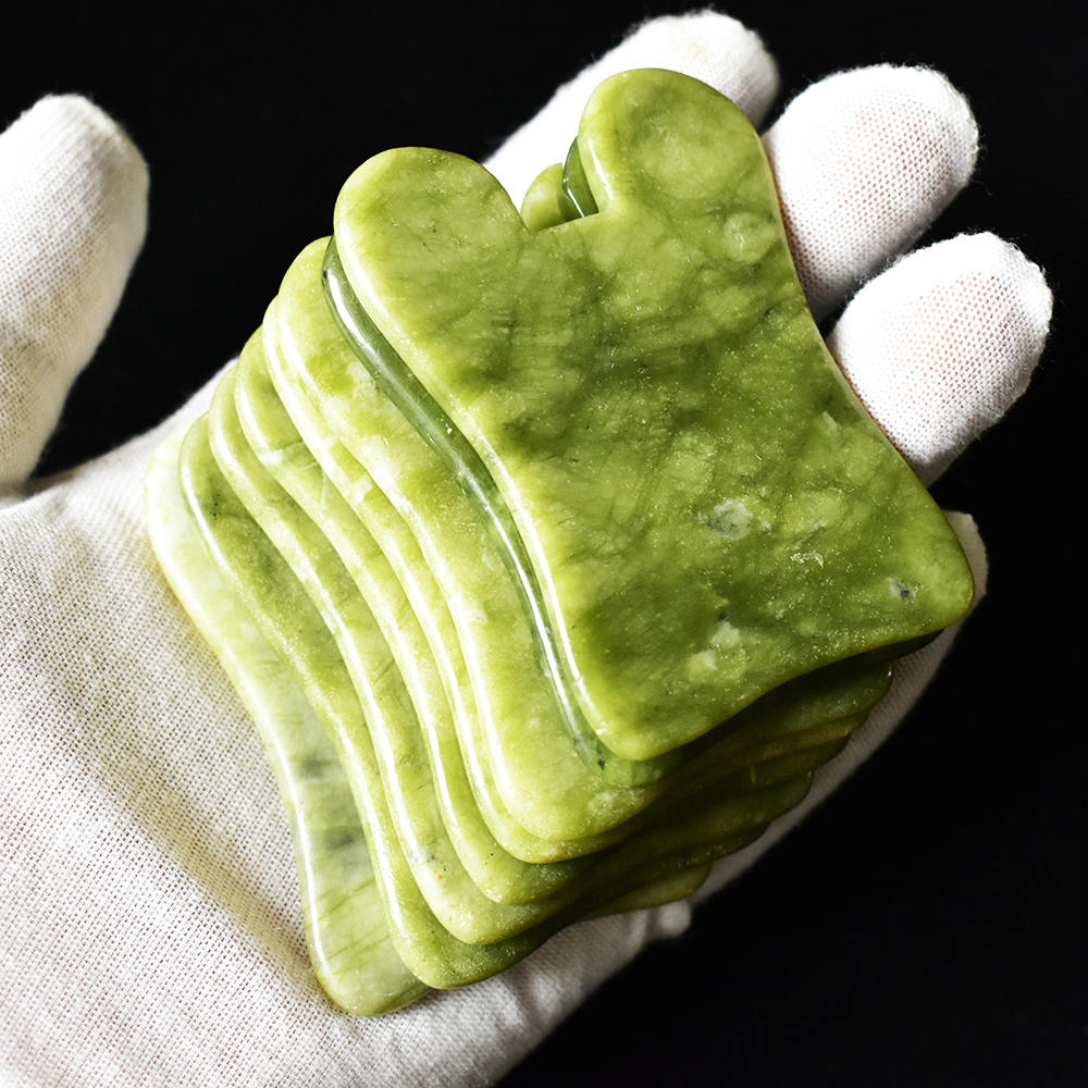 Set 2 Miếng Cạo Gió Mát Xa Mặt Bằng Ngọc Bích Tự Nhiên | BigBuy360 - bigbuy360.vn