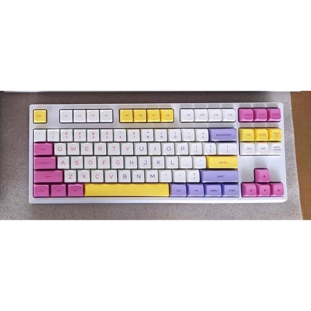 Keycap Cream / Mint PBT Dye - Sub Profile XDA 146key / 130key