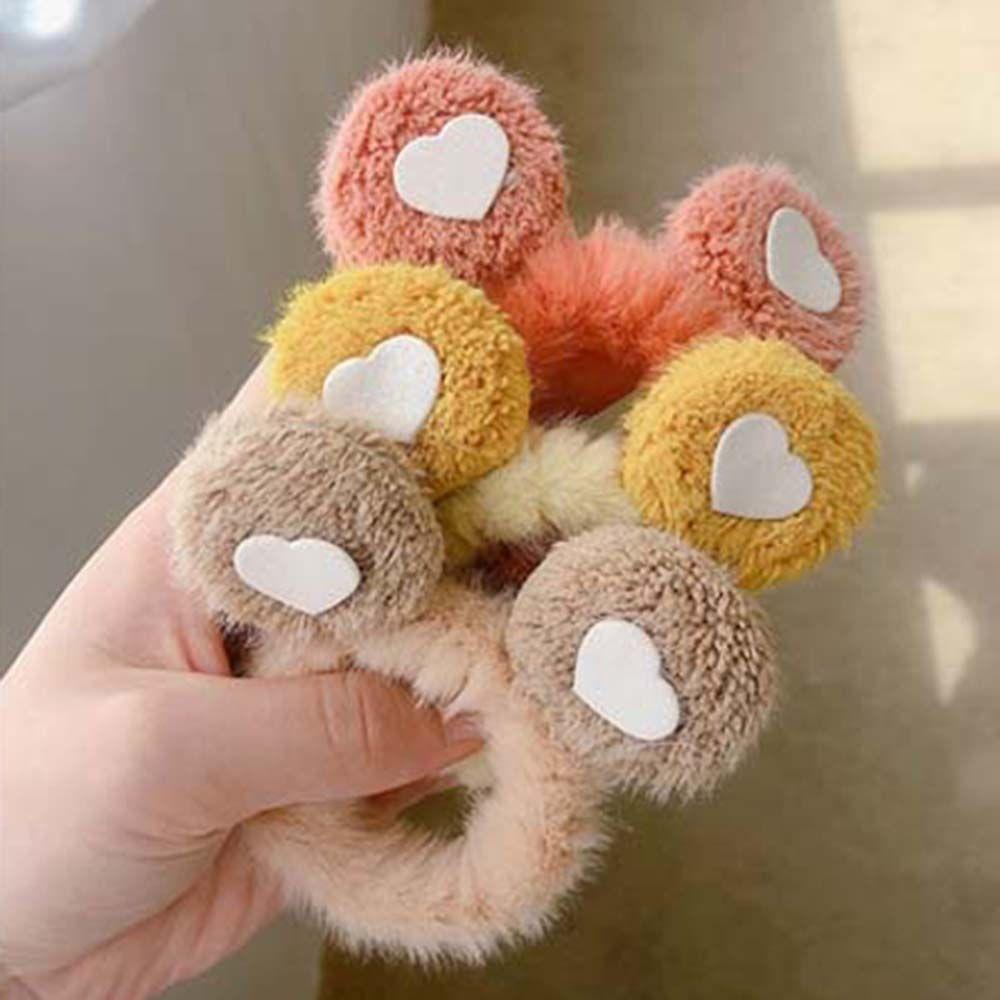 Dây Cột Tóc Co Giãn Hình Tai Mèo Bằng Lông Nhung Dễ Thương Xinh Xắn