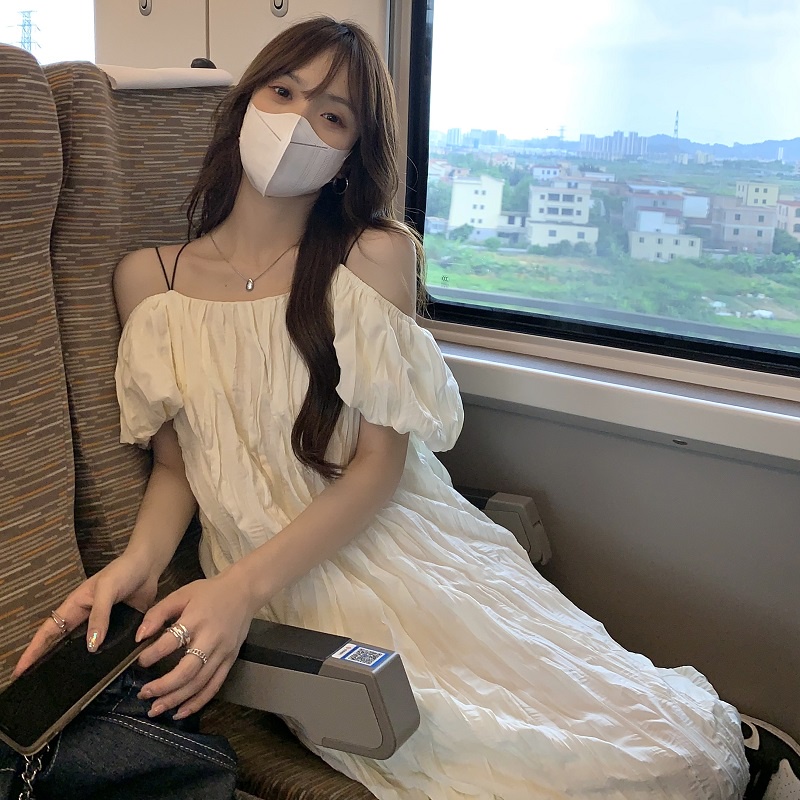 Đầm Maxi Sát Nách Xếp Ly Thời Trang Mùa Hè Xinh Xắn Cho Nữ