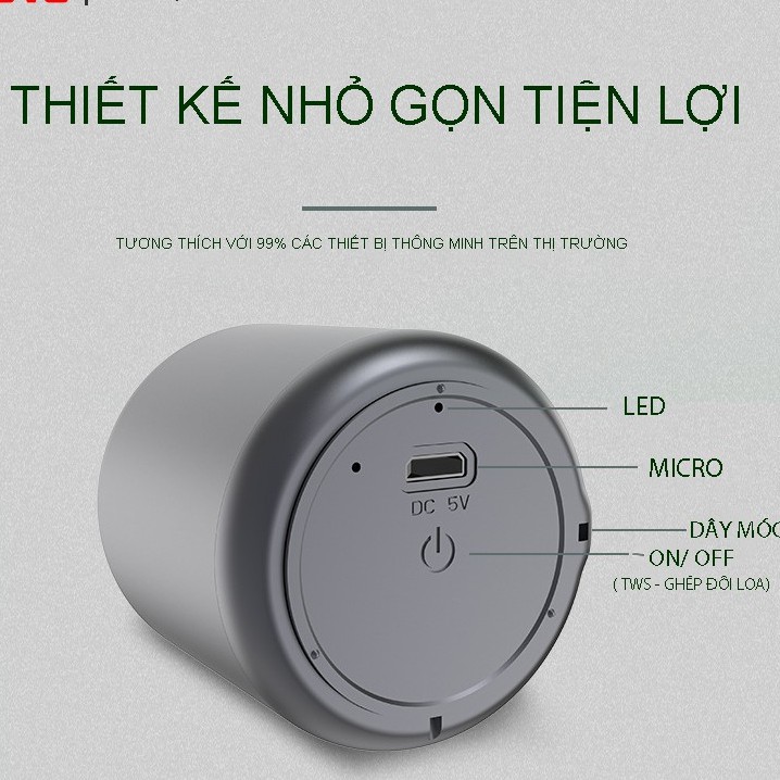 Loa bluetooth mini JVJ 3D BLT Không Dây-Loa di động dễ thương màu sắc,âm thanh vòm-Bảo hành chính hãng 12 Tháng