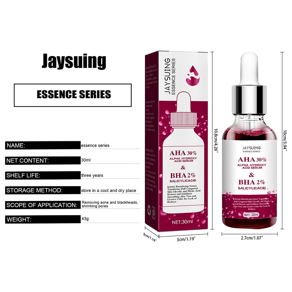 Còn Hàng Acid Trái Cây Chiết Xuất Làm Sạch Lỗ Chân Lông Làm Mềm Cắt Da Serum Chăm Sóc Da Mặt Serum Hyaluronic Acid Serum Cá Tuyết