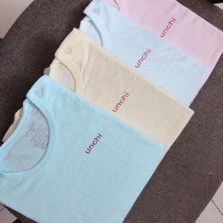 Bộ unchi cotton thông hơi cúc cài vai cho bé