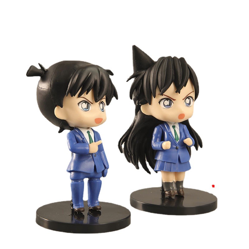 Set 6 mô hình thám tử lừng danh Conan Shinichi Ran nhiểu biểu cảm dễ thương - Ráp