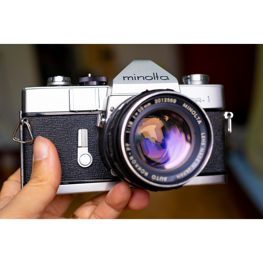 Máy ảnh film cổ Minolta SR-1 kèm lens 55mm f1.8