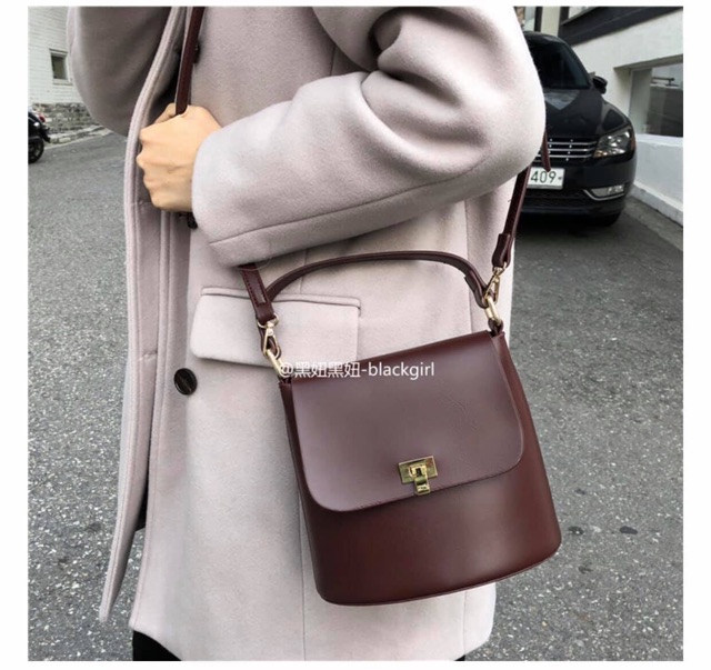 TÚI XÁCH ĐEO CHÉO SINH VIÊN HÀN QUỐC SIÊU XINH NÂU CÀ PHÊ