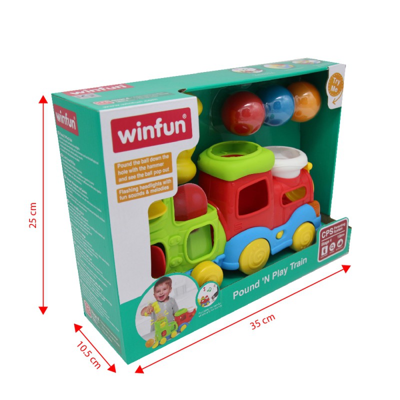 Đầu tàu hỏa kéo dây và đập bóng Winfun 0780 - Đồ chơi vận động, luyện tay