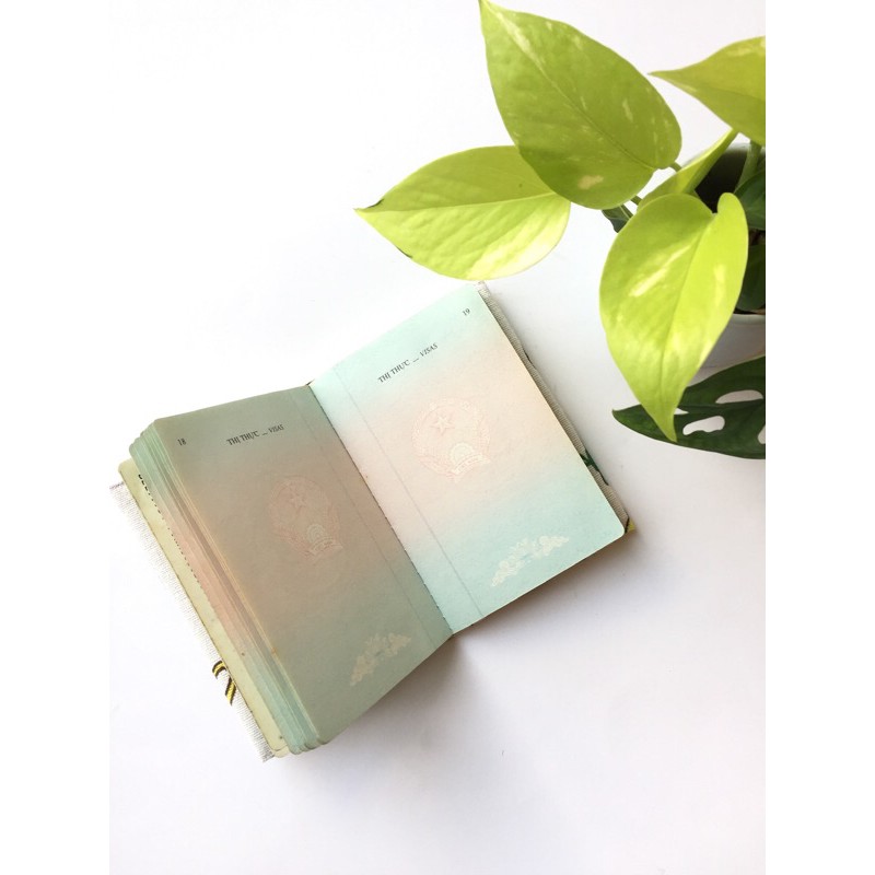 Túi ví handmade vải thô bố bọc hộ chiếu pasport cover