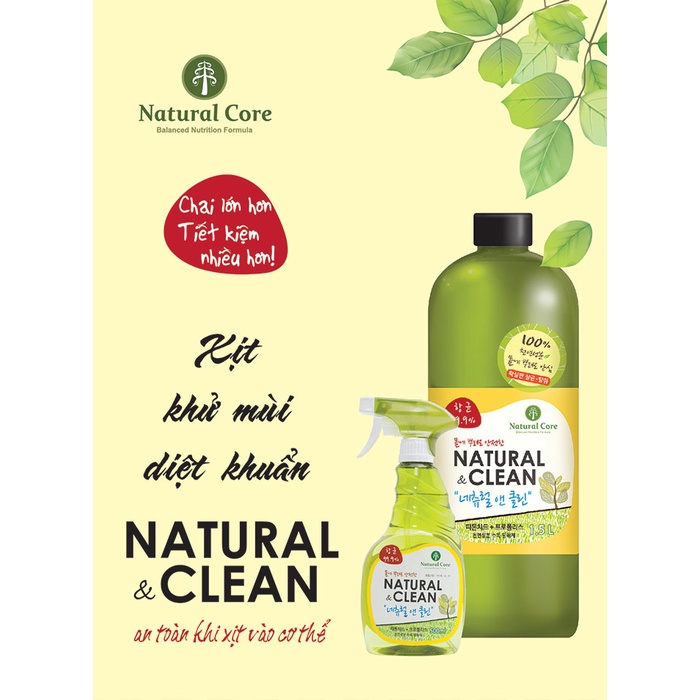 Xịt khử mùi diệt khuẩn Natural Clean - Tiêu diệt 99.9% vi khuẩn, virus,... | BossDog