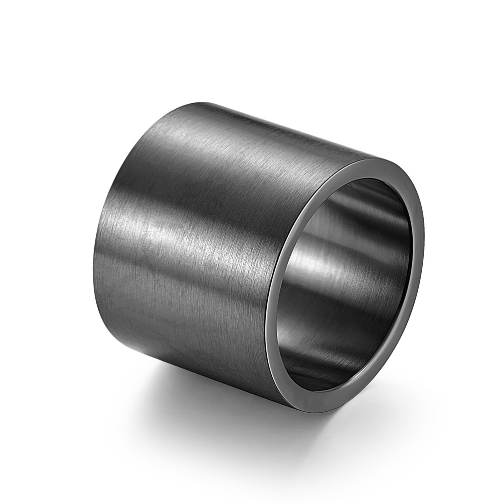 Nhẫn đeo tay cỡ lớn bằng thép titan kéo sợi cho nam