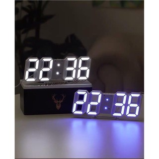Đồng hồ LED 3D để bàn, treo tường đa chức năng