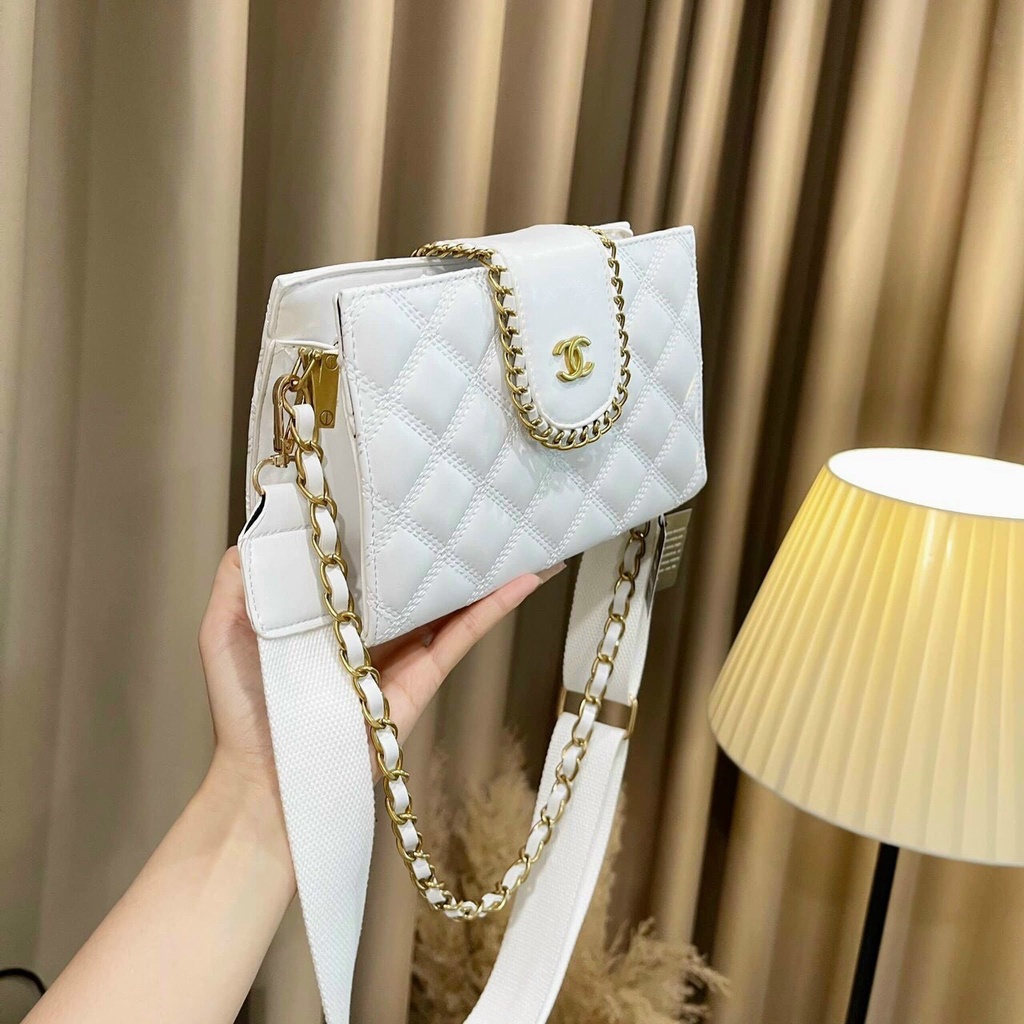 Túi xách nữ đeo chéo ô trám 2 màu hot trend 2022