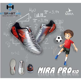 Giày bóng đá, đá banh Trẻ Em Mira Pro Kid, Giày đá bóng sân cỏ nhân tạo chính hãng nhiều màu, Mira