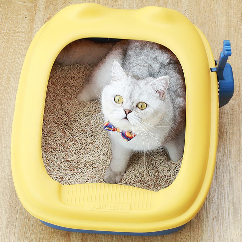 Khay vệ sinh cho mèo, chậu cát mèo có vòm chống văng cát cho mèo vừa và lớn đến 7.5kg