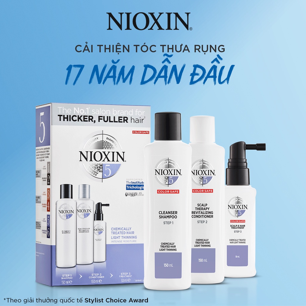 Bộ Dầu Gội Xả Nioxin Giảm Gãy Rụng, Kích Tóc Mọc Tự Nhiên (Dầu Gội 1000ml + Dầu Xả 300ml)