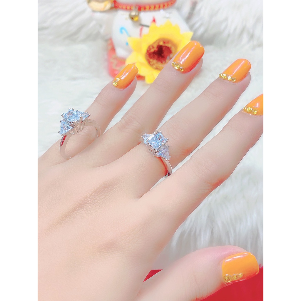 Nhẫn nữ đính xoàn hột cao bền màu cao cấp (giá tốt nhất) N531TCK-100