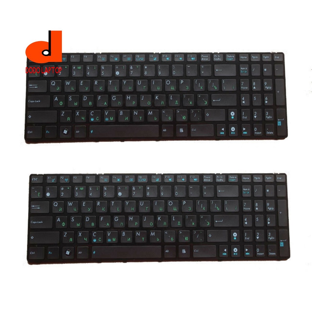 Bàn phím Laptop Asus A52, A53, A73, K52, K53, K54, G51, G53, G60, G72, G73, U50, X52, X53, X54, X55, X73, US Keyboard