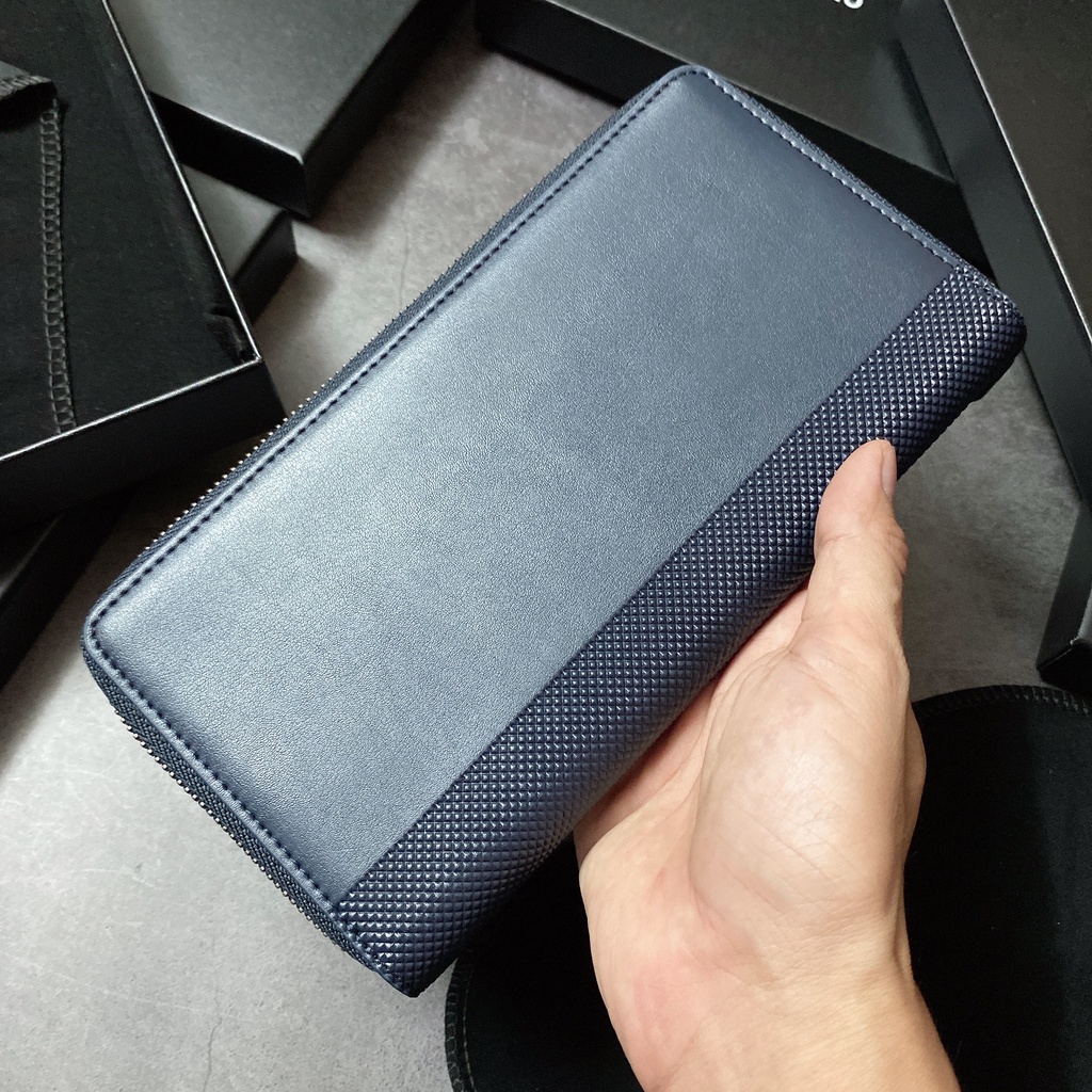 Ví dài nam caro sọc đứng - V368