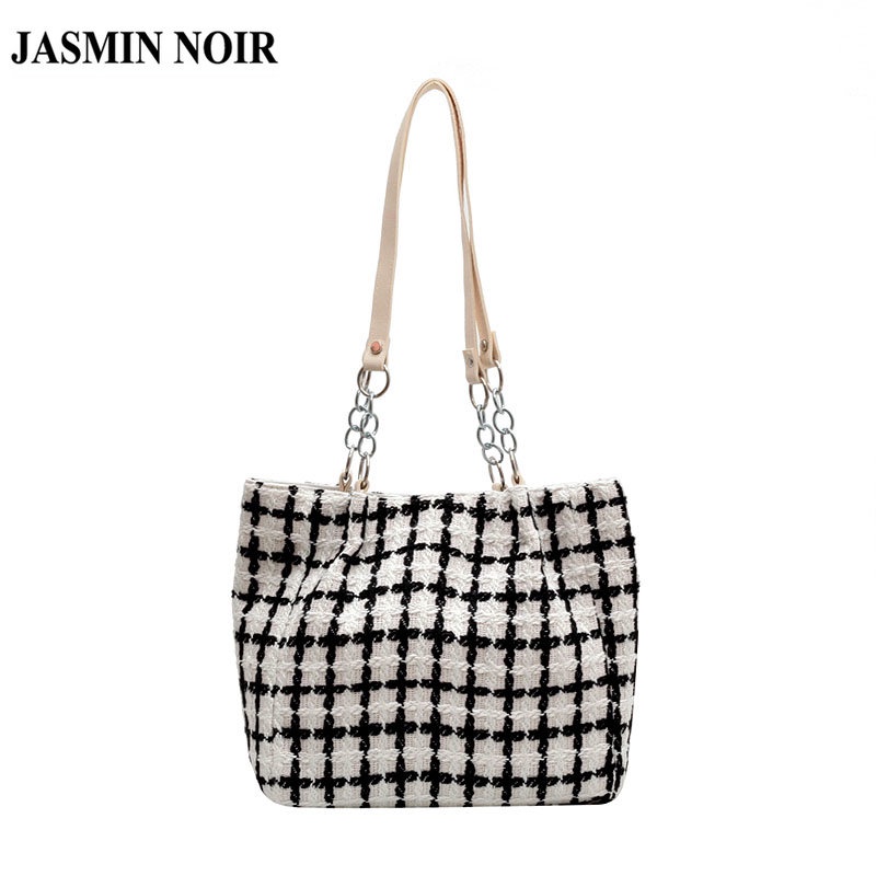 Túi đeo chéo JASMIN NOIR họa tiết caro thời trang cho nữ