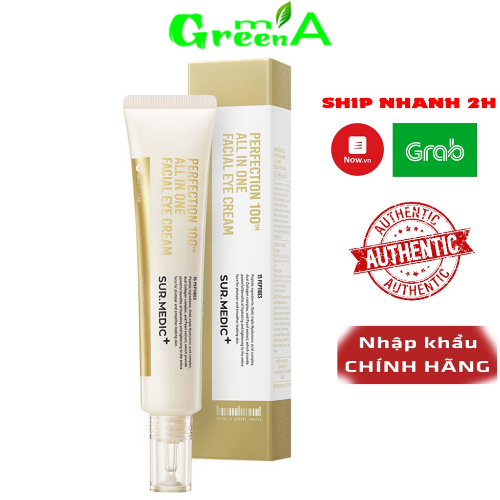 Kem Dưỡng Mắt SUR MEDIC Chống Lão Hóa Cải Thiện Nếp Nhăn Vùng Mắt Sur.Medic Perfection 100™ All In One Facial Eye Cream