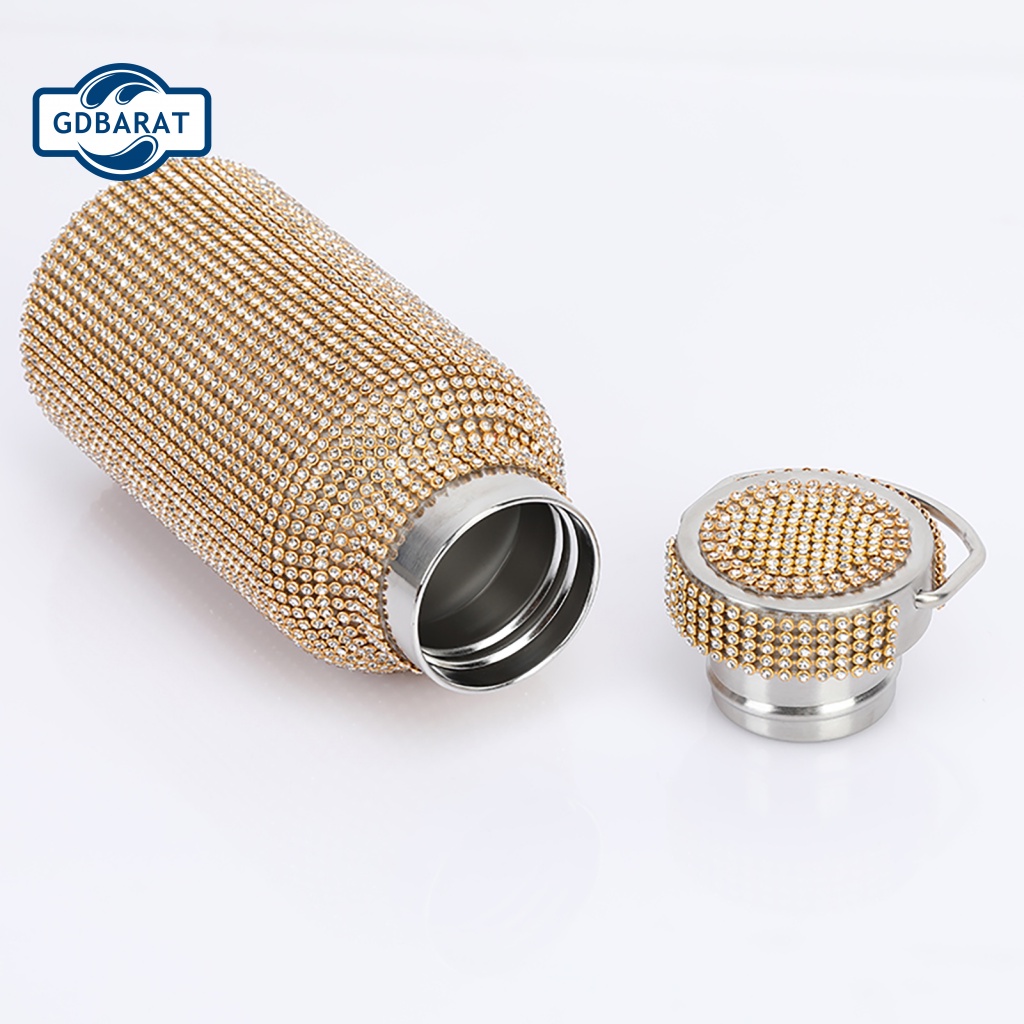 Bình Đựng Nước Giữ Nhiệt Bằng Thép Không Gỉ Đính Kim Cương Giả