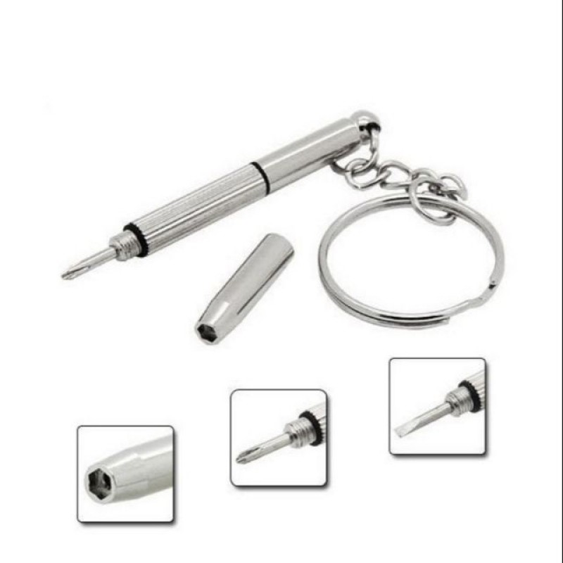 Tua Vit mini 2 đầu đa năng 3 trong 1, móc khóa bỏ túi, tua vít mini bỏ túi, tua vít lục giác, tua vít bake, Tua vit mini