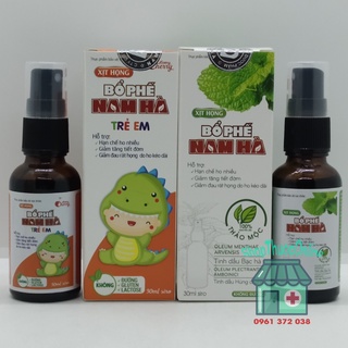 Xịt họng Bổ Phế Nam Hà không đường chai 30ml