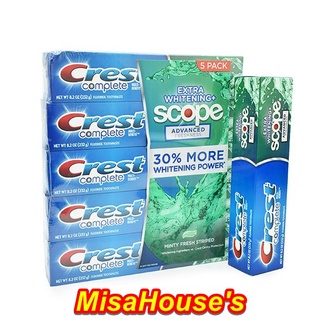 1 tuýp Kem Đánh Răng Crest Complete Whitening Plus Scope Advanced Active Foam 232g - Mỹ
