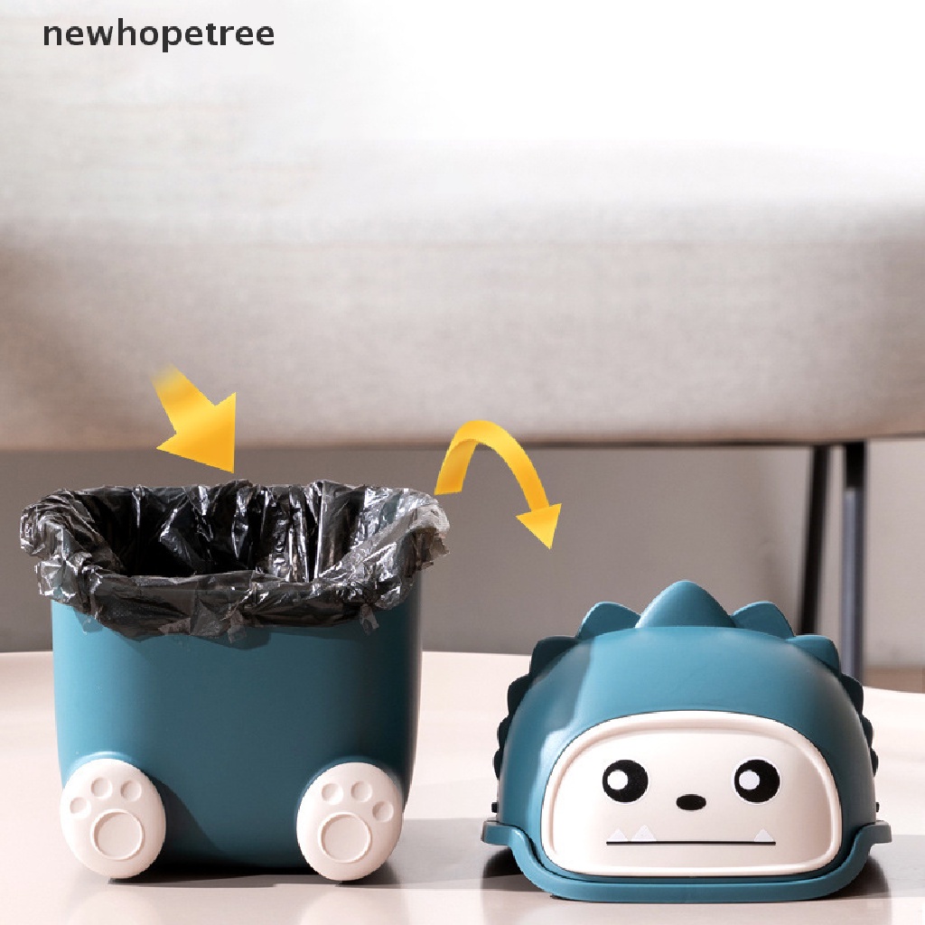 Thùng Rác Nhỏ Để Bàn Có Nắp Thiết Kế Dễ Thương