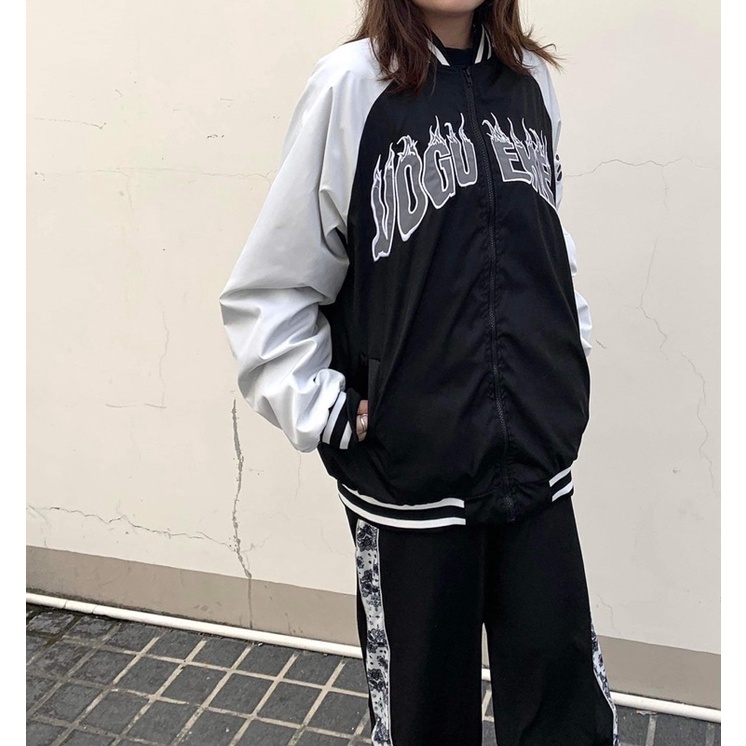 Áo bomber nỉ phối tay VOGU H2A977