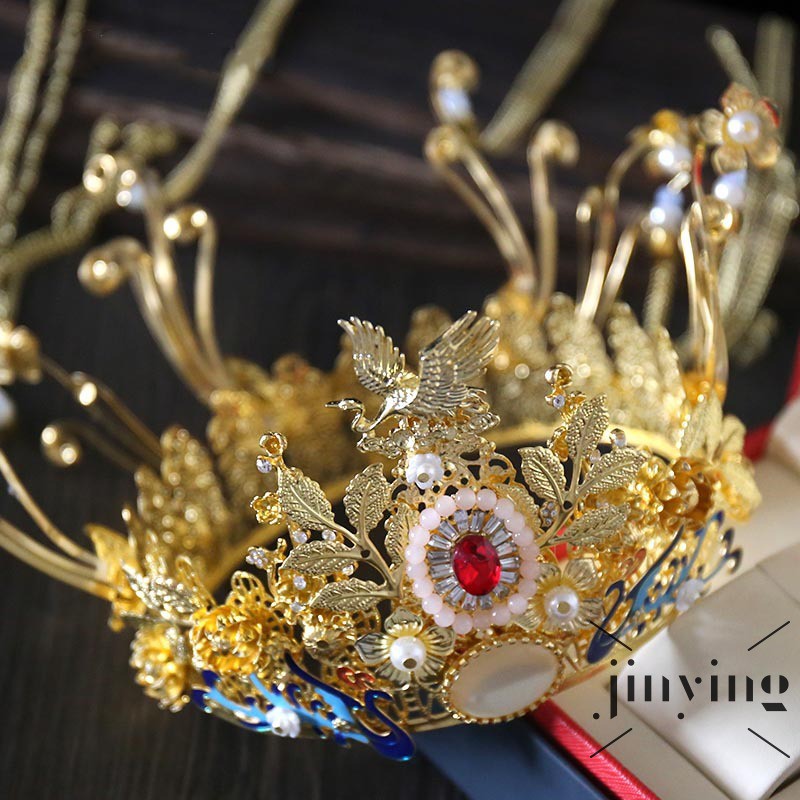 GETNOIVAS Vương miện cài tóc phong cách Trung Hoa cho cô dâu