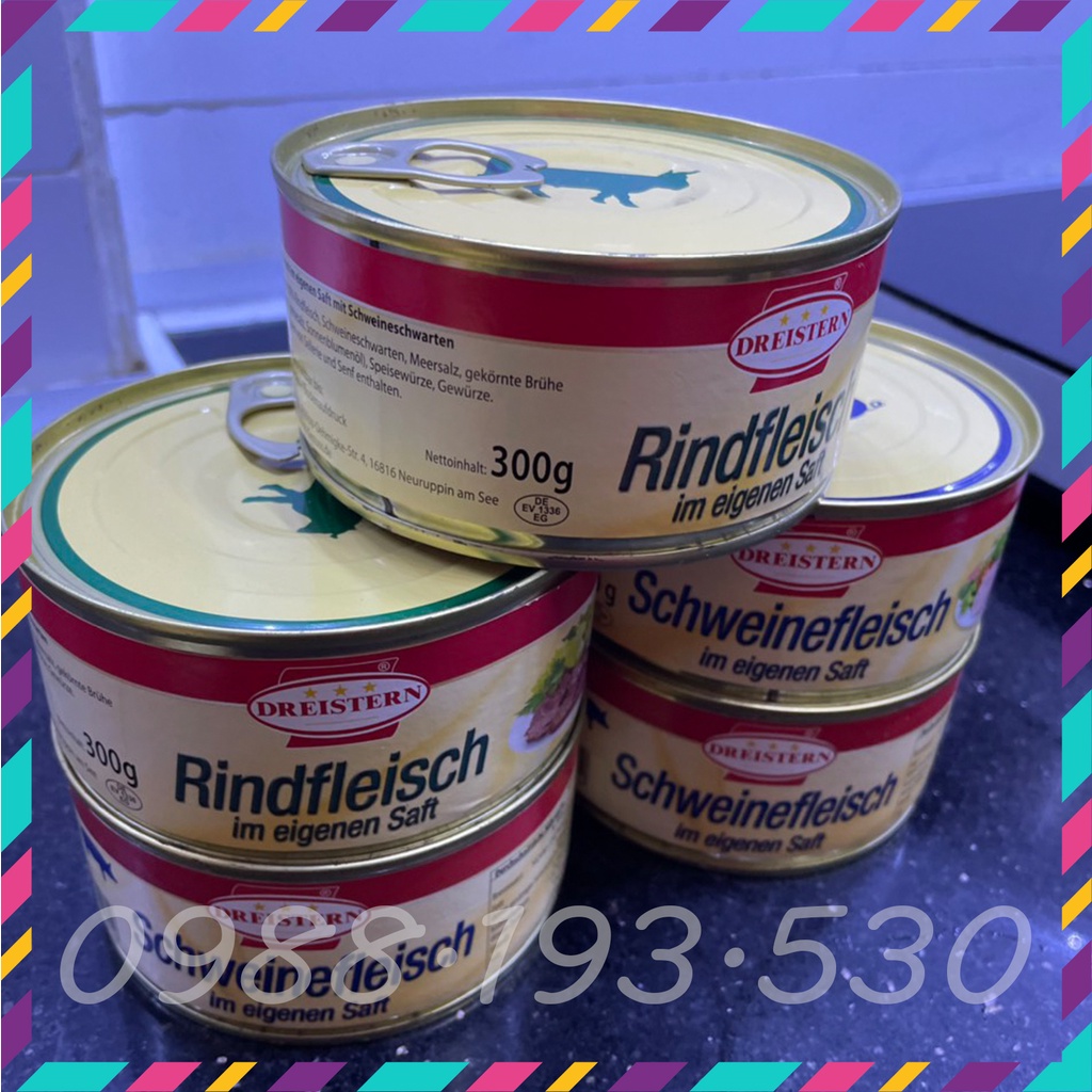 Thịt Bò đóng hộp DREISTERN Rindfleisch 300g