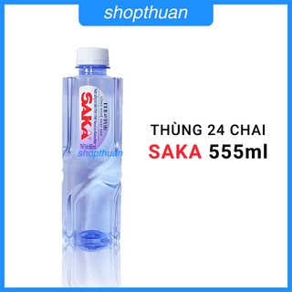 Nước Saka 555ml ( thùng 24 chai ) - Nước uống ion kiềm thiên nhiên - HSD 4 1 2024