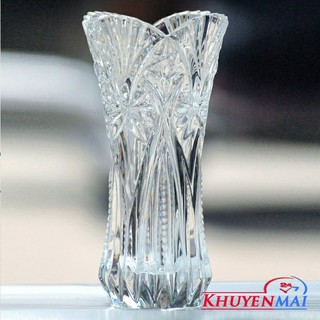 Lọ hoa thủy tinh trang trí họa tiết sang trọng, tinh tế cao 30cm