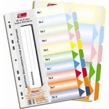 Chia file giấy 10 màu (10 tờ/tập)