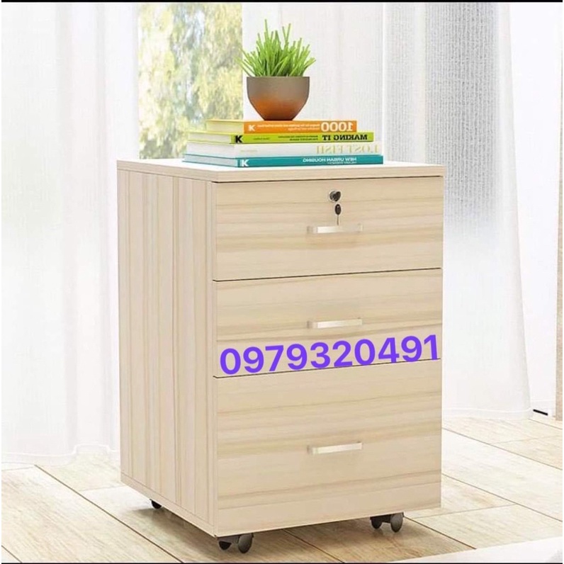 Tủ Cá Nhân, Tủ LOCKER 3 Ngăn Kéo Có Bánh Xe + Ổ Khoá
