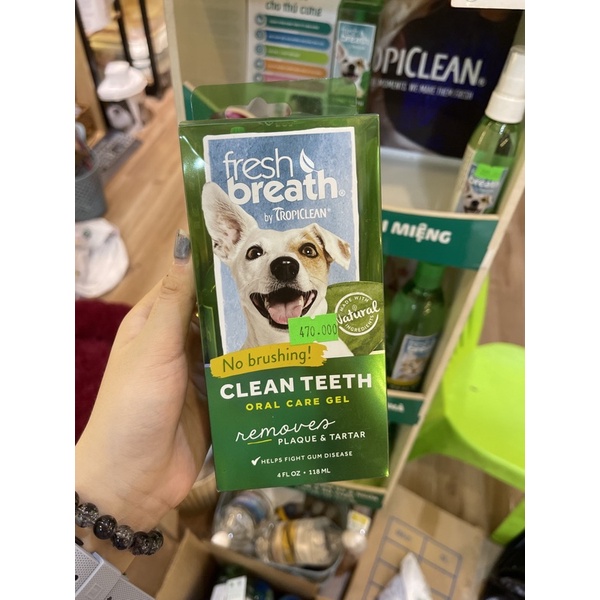 GEL CHỐNG MẢNG BÁM CAO RĂNG / MÙI HÔI MIỆNG CHO CÚN TropiClean Fresh Breath Clean Teeth Oral Care Gel