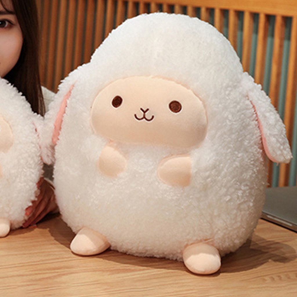Đồ chơi nhồi bông Hình Chú Cừu Trắng Hoạt Hình Đáng Yêu