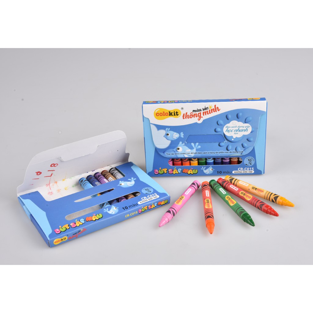 Bút sáp 10 màu không độc hại TL