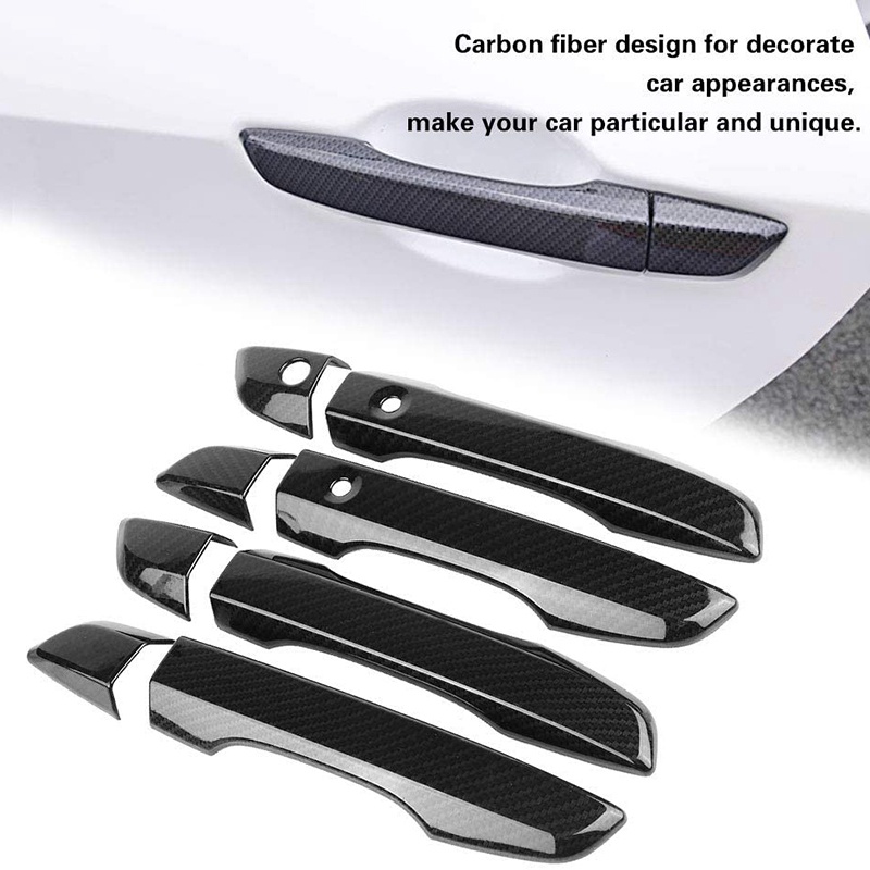 Ốp Bọc Tay Nắm Cửa Bên Phải Bằng Sợi carbon Cho honda civic 10th gen 2016 2017 2018 2019