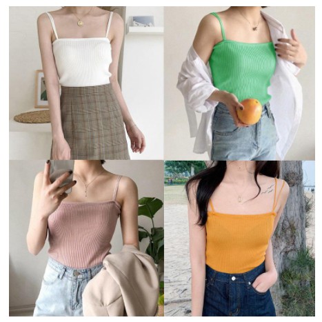 Áo Len Hai Dây Ôm Dáng Phong Cách Hàn Quốc Cho Nữ | BigBuy360 - bigbuy360.vn