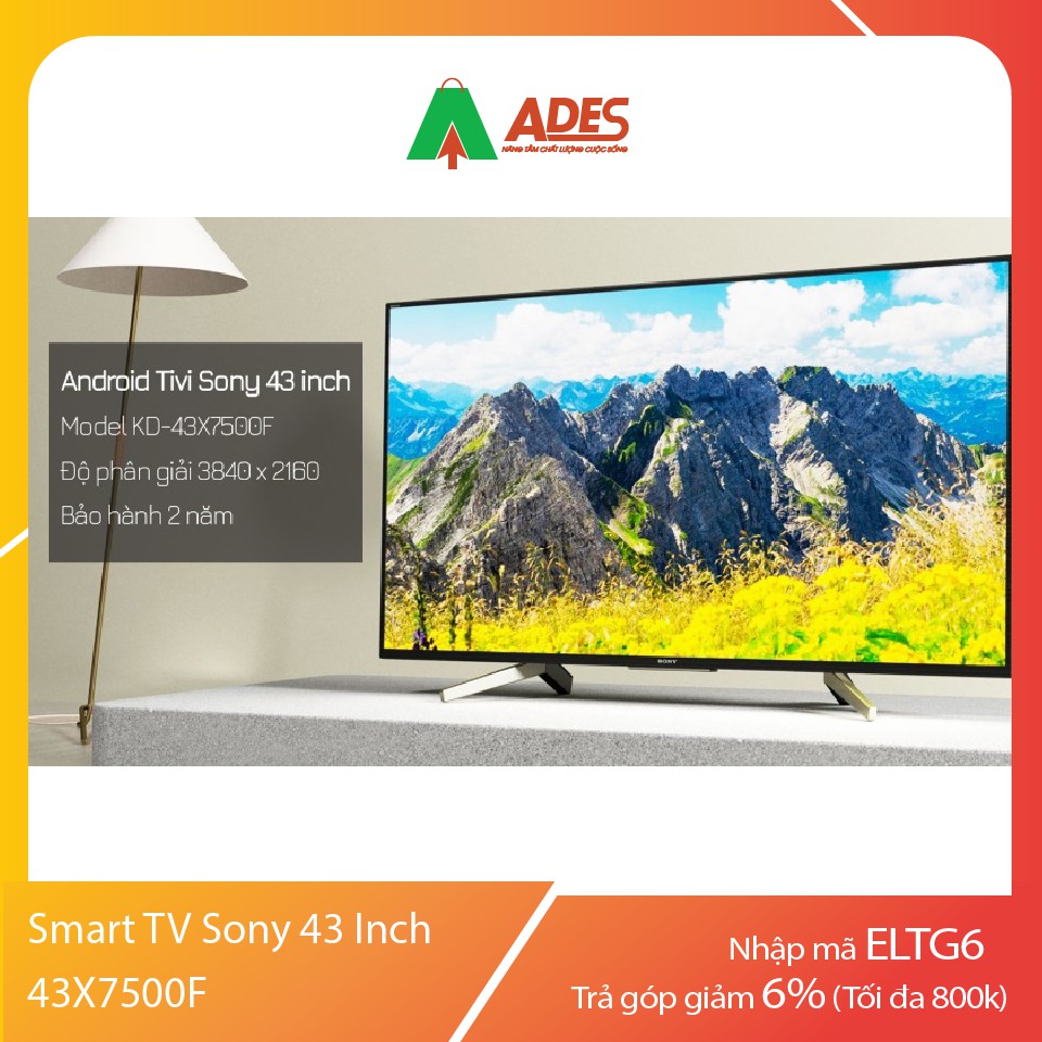 [Mã 154ELSALE2 giảm 7% đơn 300K] Smart TV Sony 43 inch 43x7500f