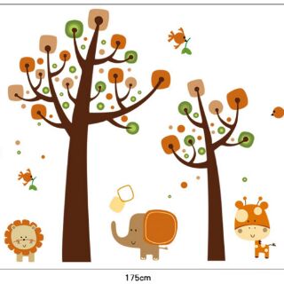 Decal dán tường vườn thú
