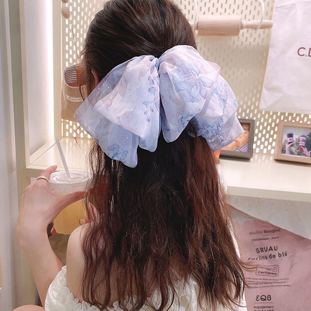 Kẹp Tóc Hình Nơ Hoa Lớn Phong Cách Pháp Cổ Điển Hợp Thời Trang VANES1